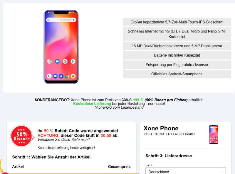 X One Phone Test Preis Erfahrungen